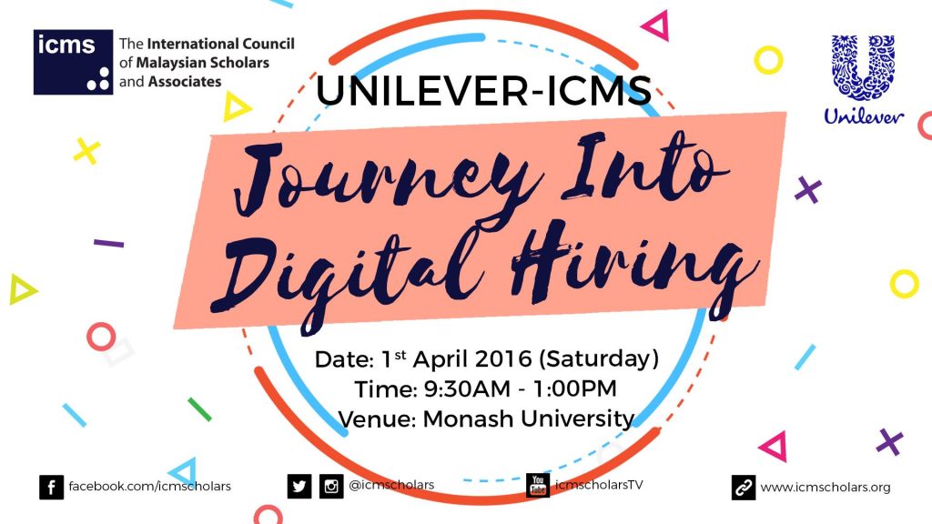 ICMS MY x Unilever : Journey into Digital Hiring 2017 Poster