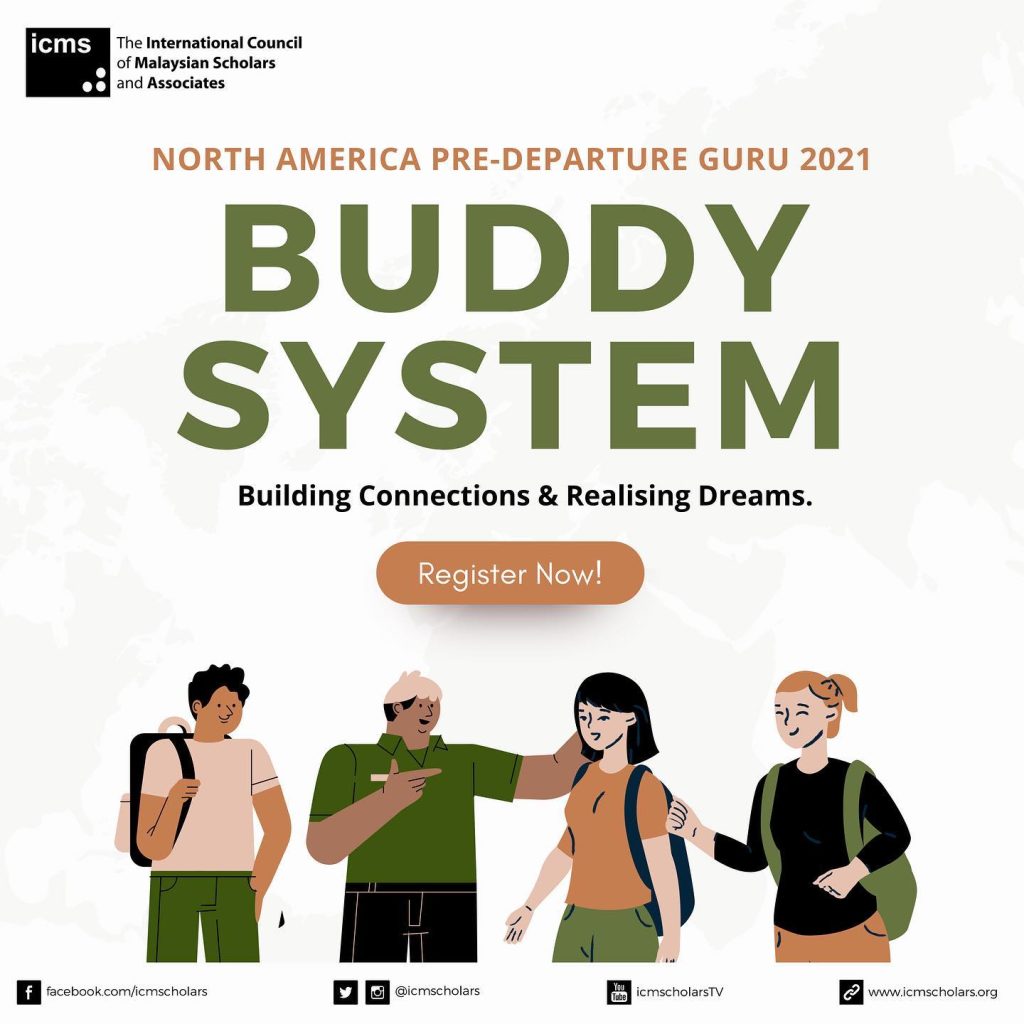 ICMS NA Pre-Departure Guru 2021 Buddy System Poster